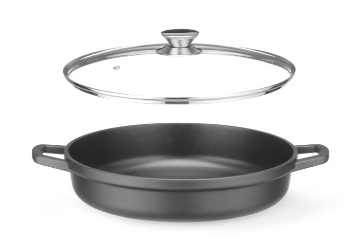 Casserole with non-stick coating