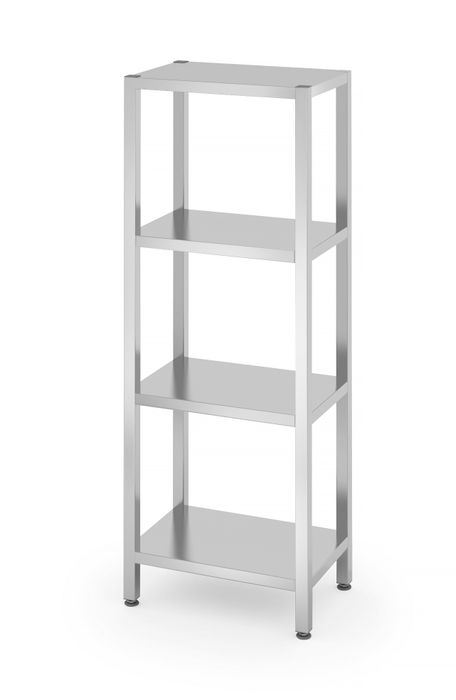 Rack di stoccaggio con 4 ripiani pieni - imbullonati