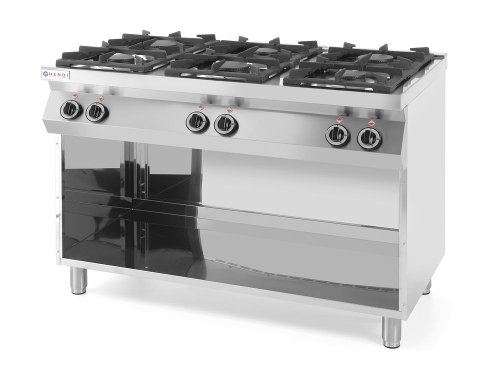 Gas cooker Kitchen Line 6-burner open stand