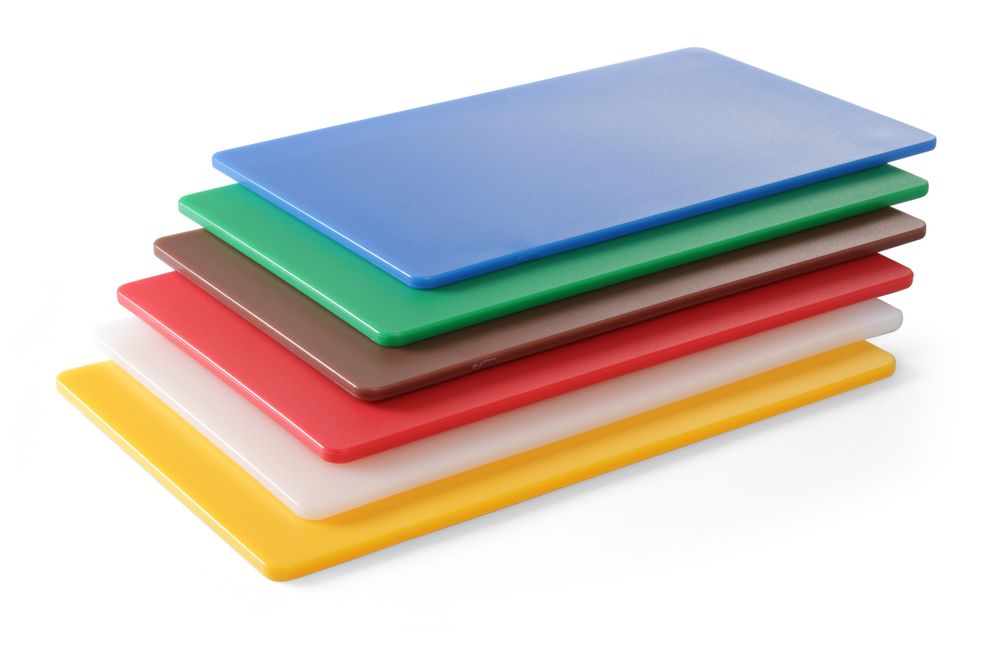 Cutting boards HACCP Gastronorm 1/1 - set of 6 colours, HENDI, 6 pcs., 530x325mm