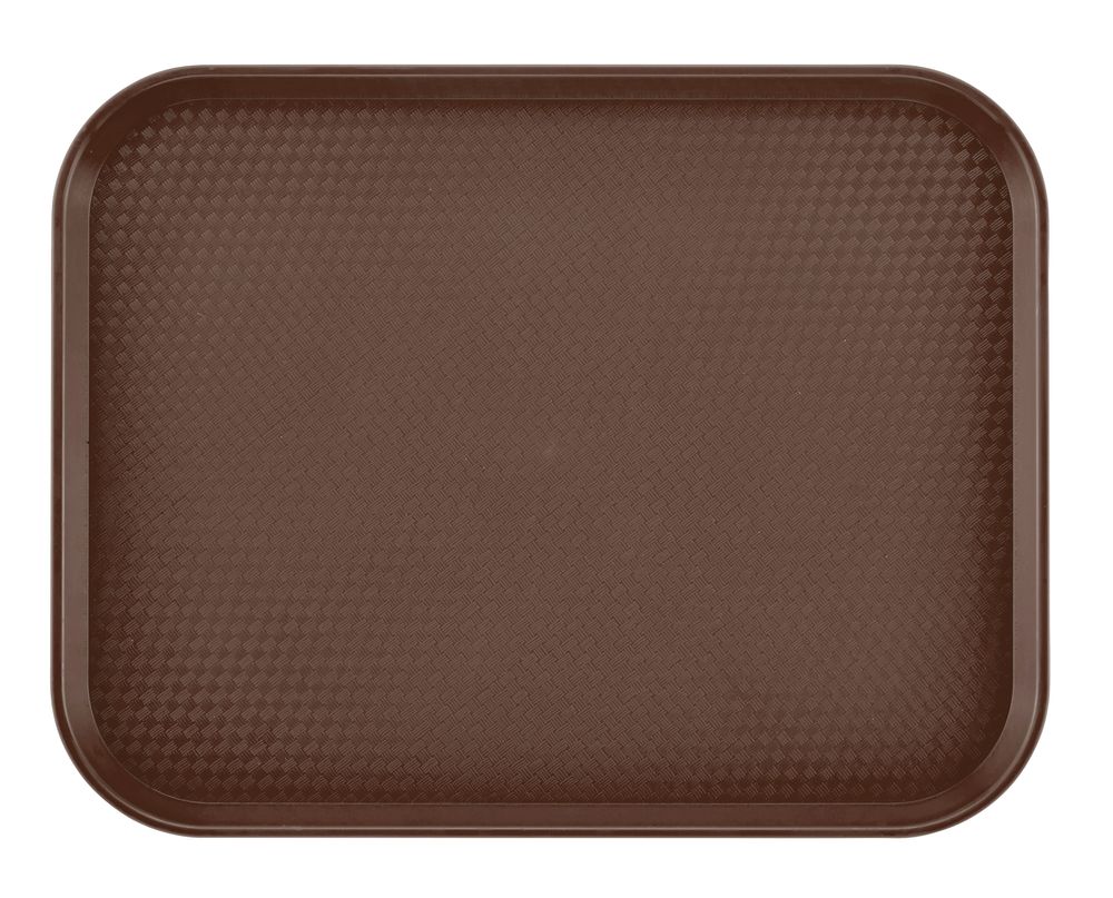 Polypropylene fast food tray, medium., Cambro, brown, Brown, 300x410x(H)19mm