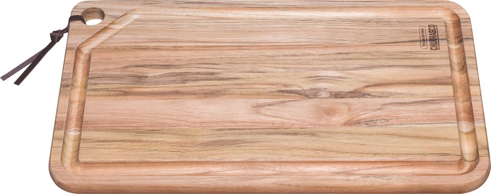 Deska servírovací Churrasco z týkového dřeva, Tramontina, 490x280x22 mm, Hnědá, 490x280x(H)22mm