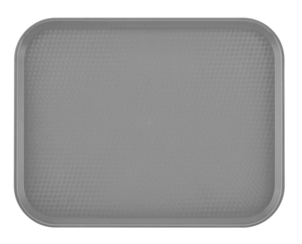 Polypropylene fast food tray, large., Cambro, grey, Light grey, 355x457x(H)21mm