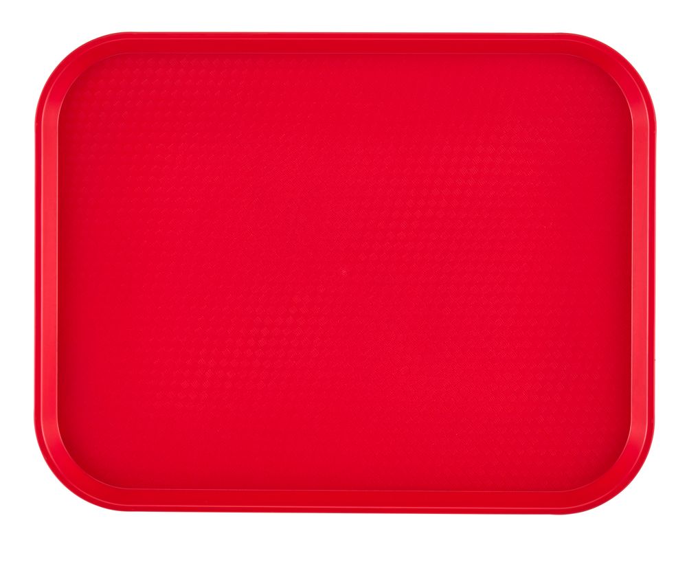 Polypropylene fast food tray, large., Cambro, red, Red, 355x457x(H)21mm