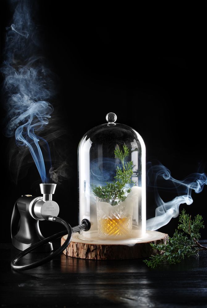 Glazen stolp met ventilatieopening