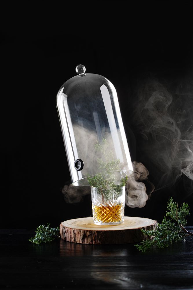 Glazen stolp met ventilatieopening