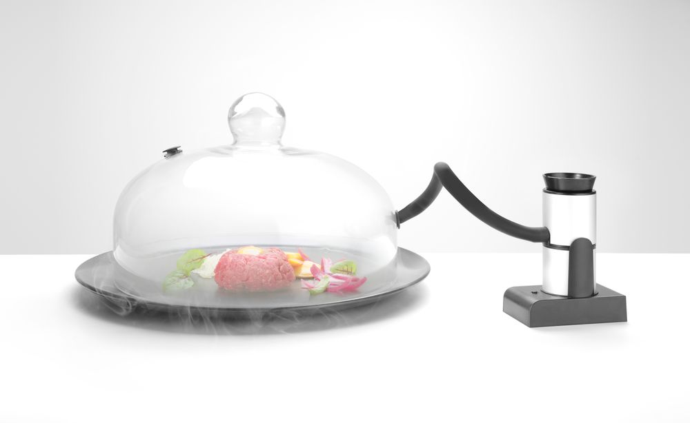 Glazen stolp met ventilatieopening