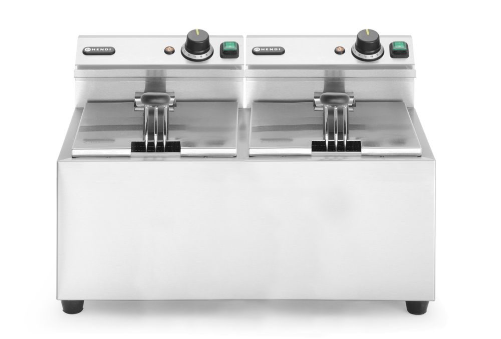Friteuse Profi Line - 2 x 8 L, HENDI, Profi Line, 16L, 230V/7000W, 605x460x(H)369mm