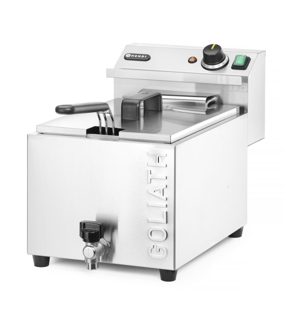 Friteuse XL avec robinet de vidange HENDI GOLIATH, HENDI, 10L, 400V/10200W, 300x585x(H)392mm