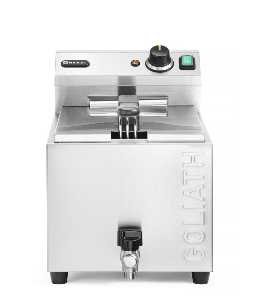 HENDI Fritteuse Fritteuse XL Ablasshahn GOLIATH 10L, 400V/10200W, 300x585x392mm