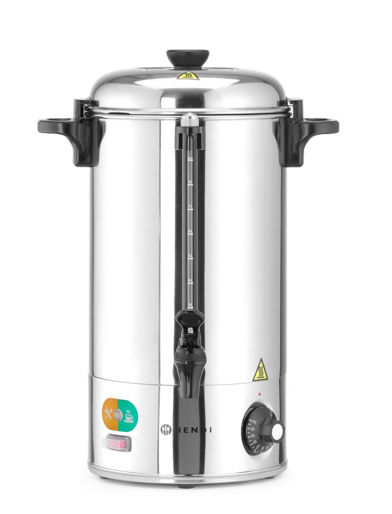 Hot drinks boiler, HENDI, 10L, Silver, 230V/2200W, 340x227x(H)468mm