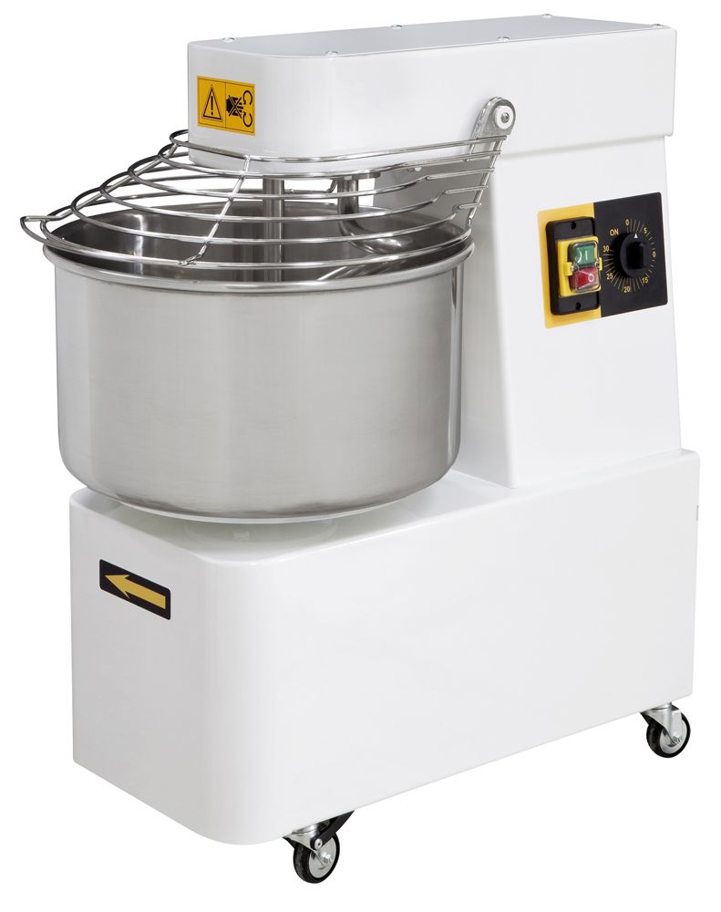 Spiral mixer with fixed bowl and 2 speeds - 32 L, Prismafood, 88 kg/h, 400V/1700W, 435x750x(H)810mm