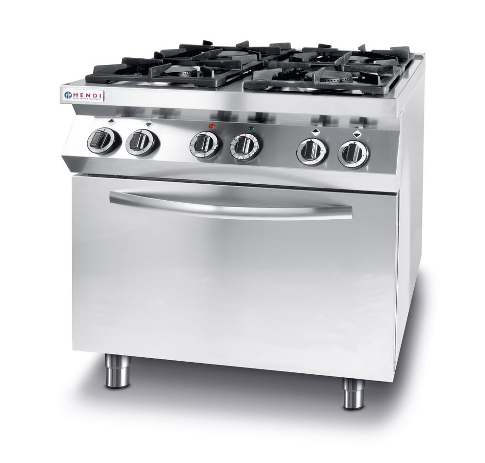 Gas cooker Kitchen Line 4-burner with convection electric oven