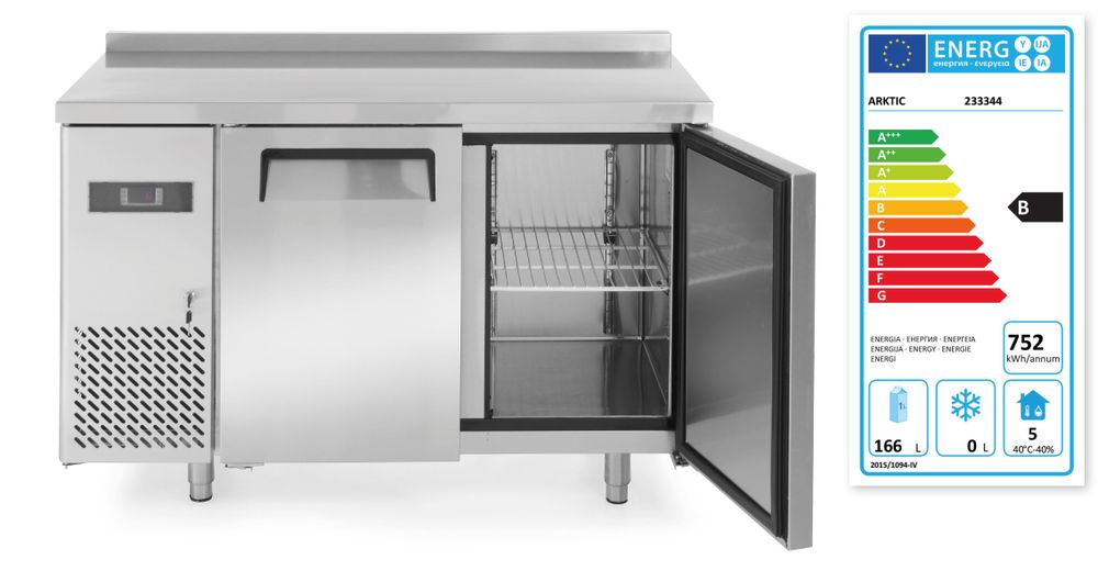 Réfrigérateur comptoir avec deux portes Kitchen Line 220L, Arktic, Kitchen Line, 166L, 230V/300W, 1200x600x(H)886mm