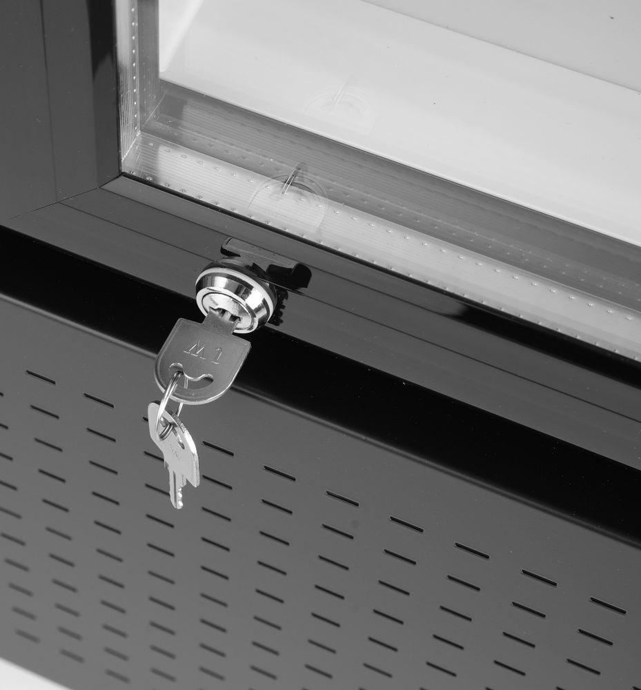 Backbar koelkast met lichtbak, enkele deur