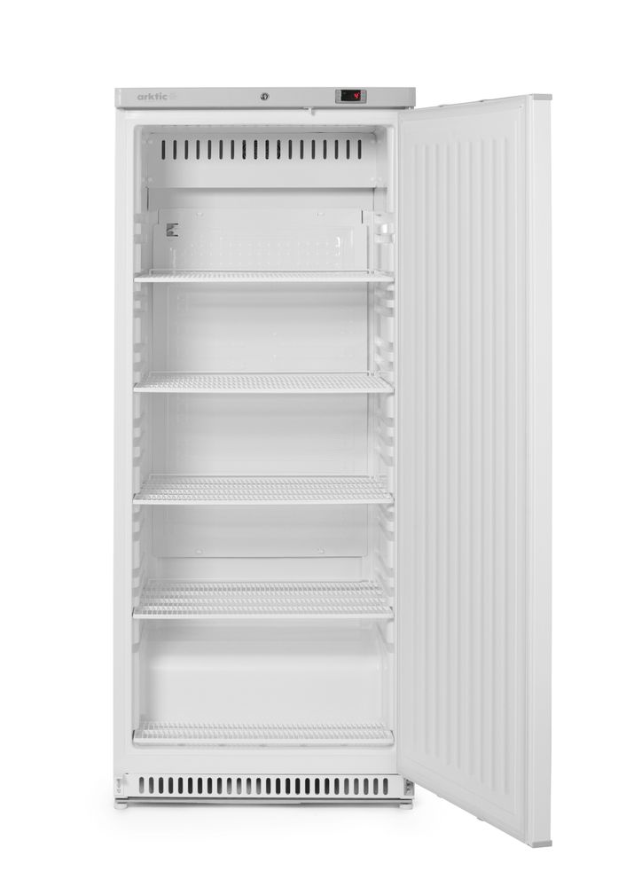 Koelkast met witte, gelakte stalen behuizing