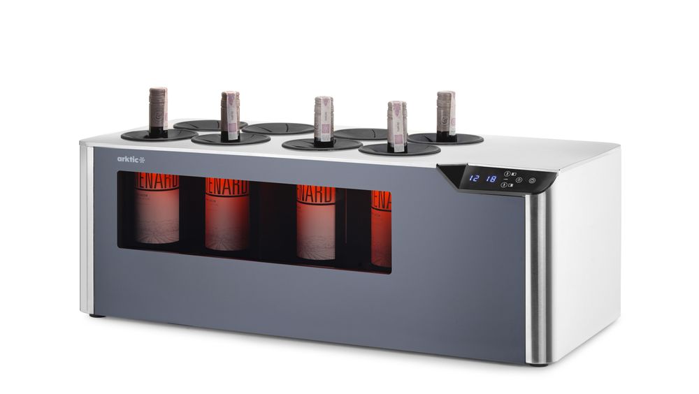 Wijnkoeler tafelmodel, met 2 temperatuurzones "Cellar"