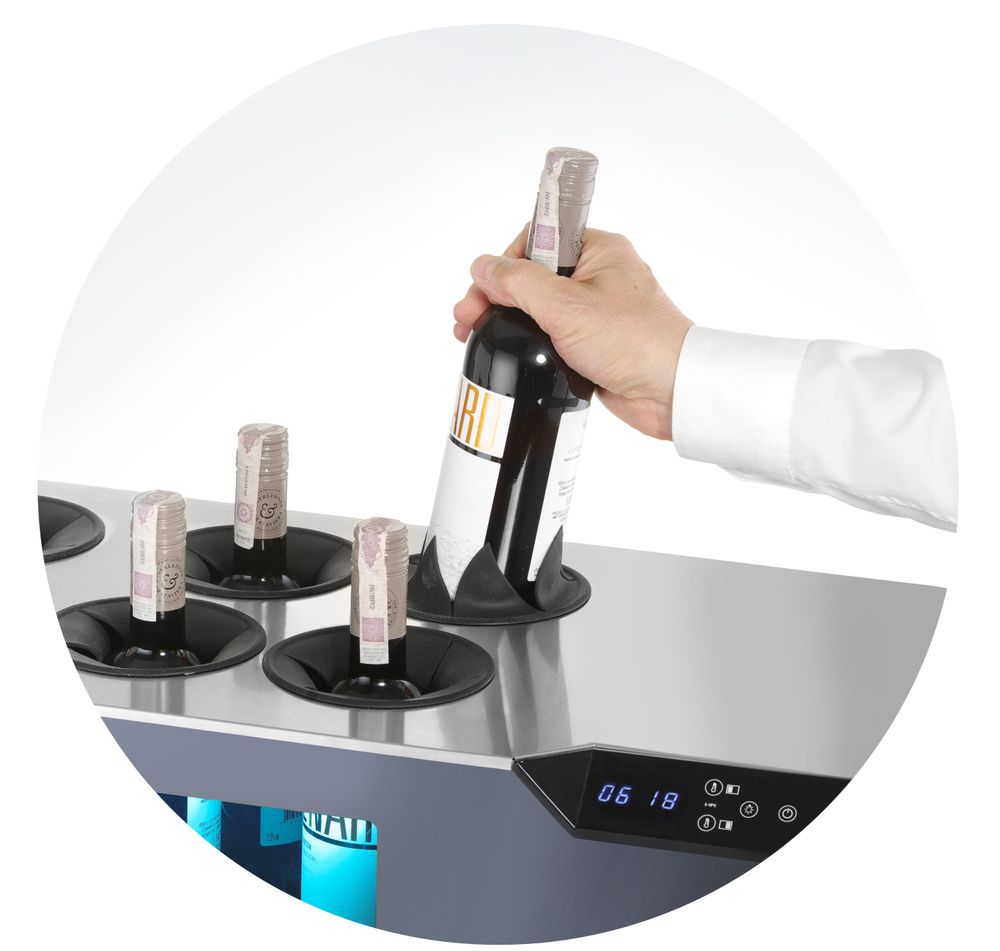 Wijnkoeler tafelmodel, met 2 temperatuurzones "Cellar"