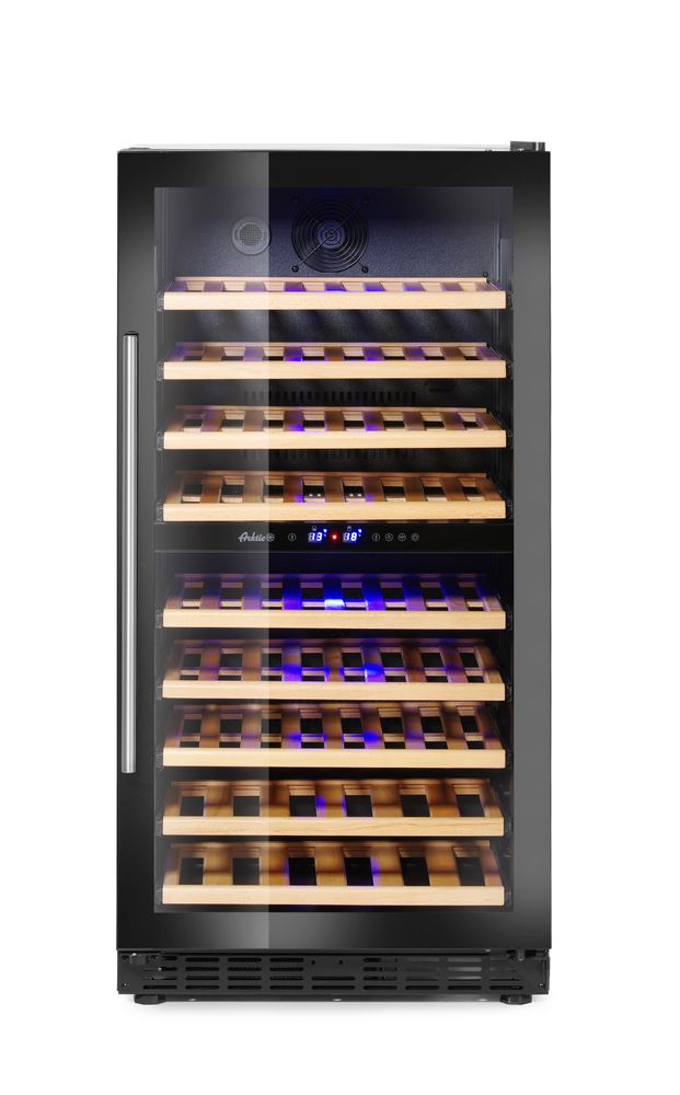 Wine cooler, 2-zone, 72 bottles, Arktic, 232L, 220-240V/110W, 595x605x(H)1225mm