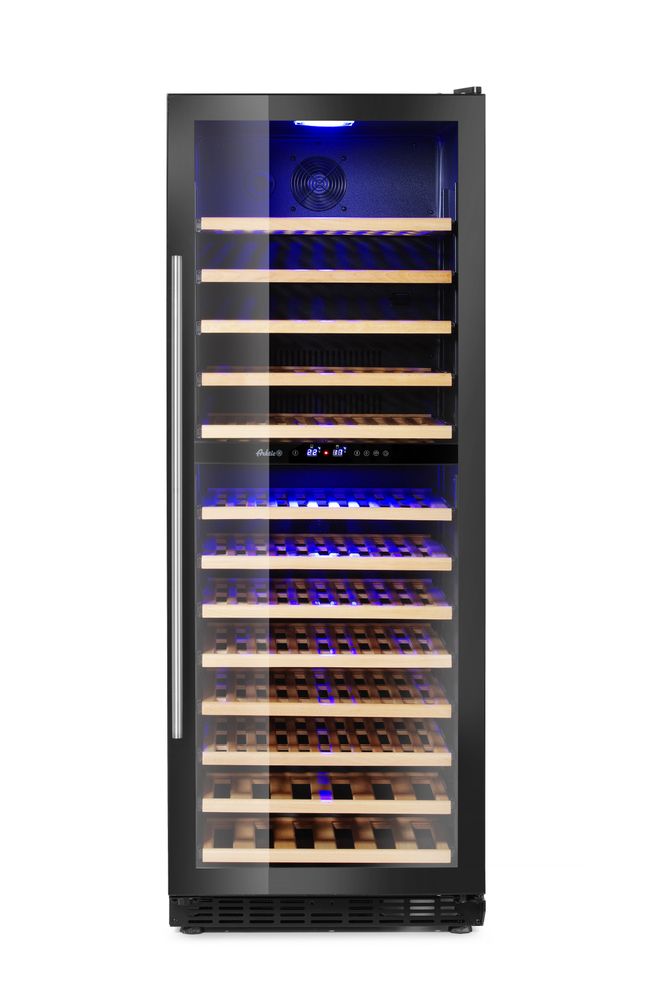 Wine cooler, 2-zone, 135 bottles, Arktic, 387L, 220-240V/130W, 595x680x(H)1625mm