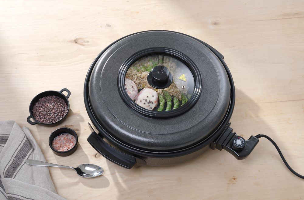 Fait-tout électrique, HENDI, casserole intérieure 550x60mm, 230V/1600W, ⌀620x(H)170mm