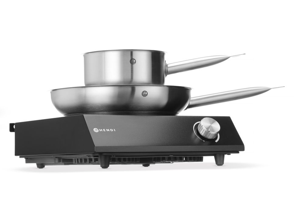 Set: Inductie kookplaat 3500W + steelpan + koekenpan