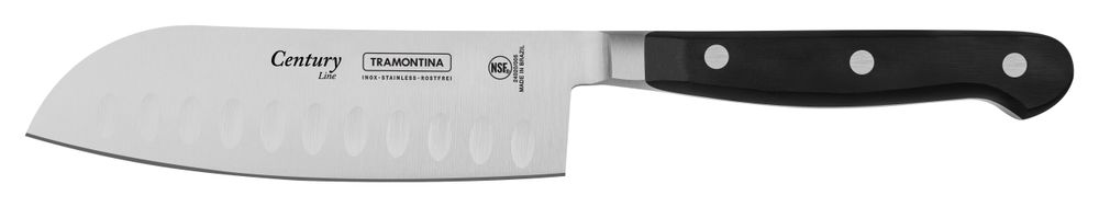 Century Santoku knife for chopping and mincing, Tramontina, Black, (L)330mm
