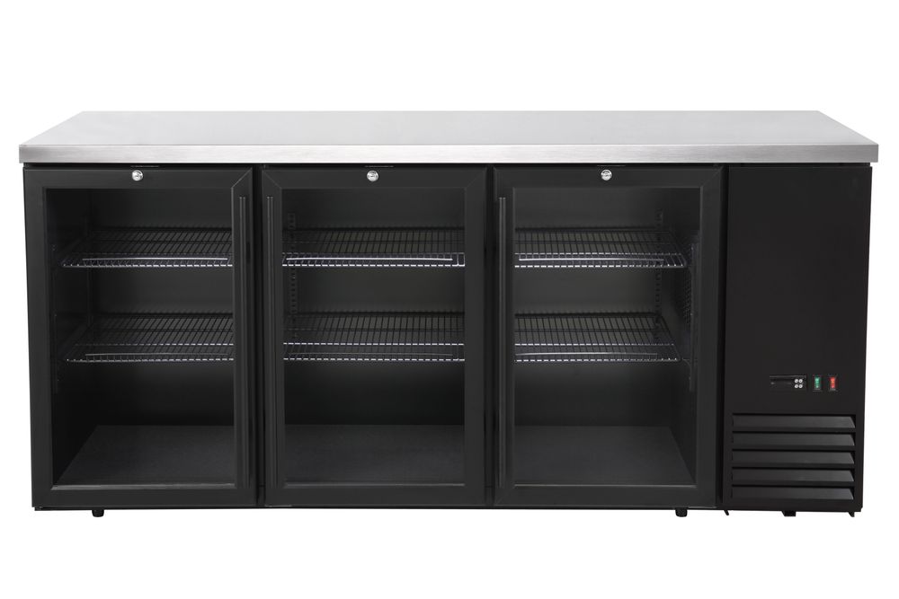 Bar koelwerkbank, glazen deuren