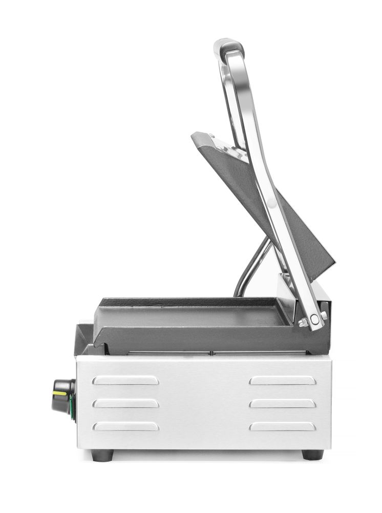 Grill de contact - modèle simple, HENDI, dessus rainuré et dessous lisse, 230V/1800W, 310x400x(H)210mm