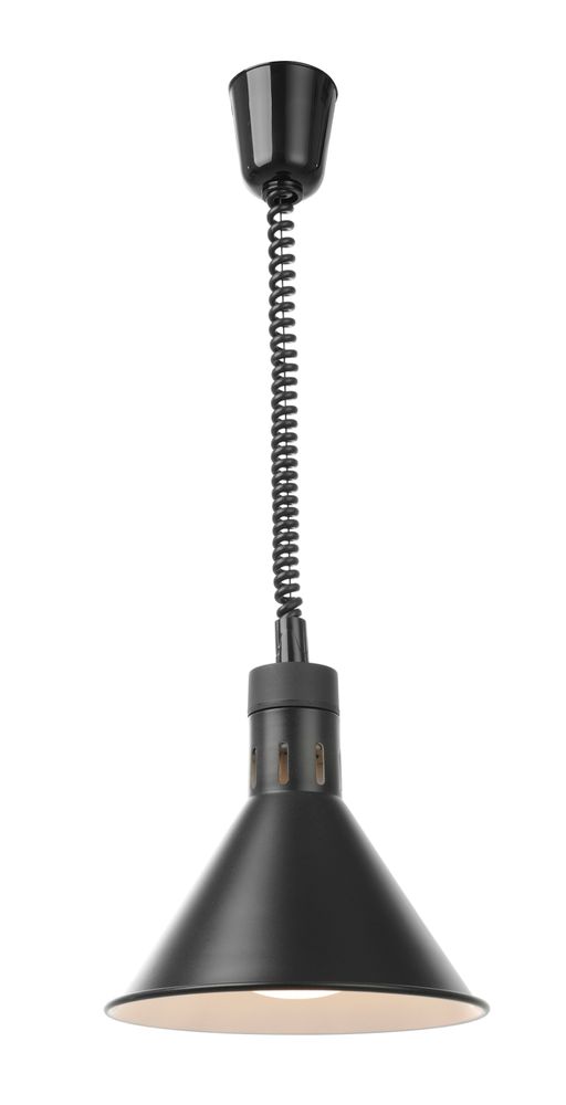 Rise and fall heat lamp conical, HENDI, Black, 230V/250W, ø275x(H)250mm