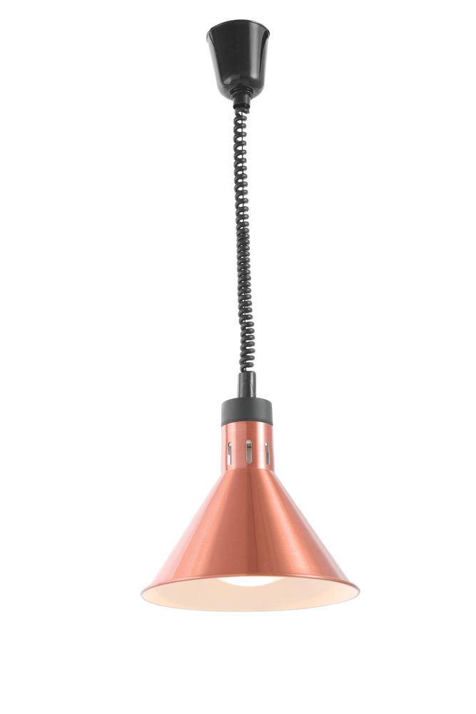 Rise and fall heat lamp conical, HENDI, Copper, 230V/250W, ø275x(H)250mm