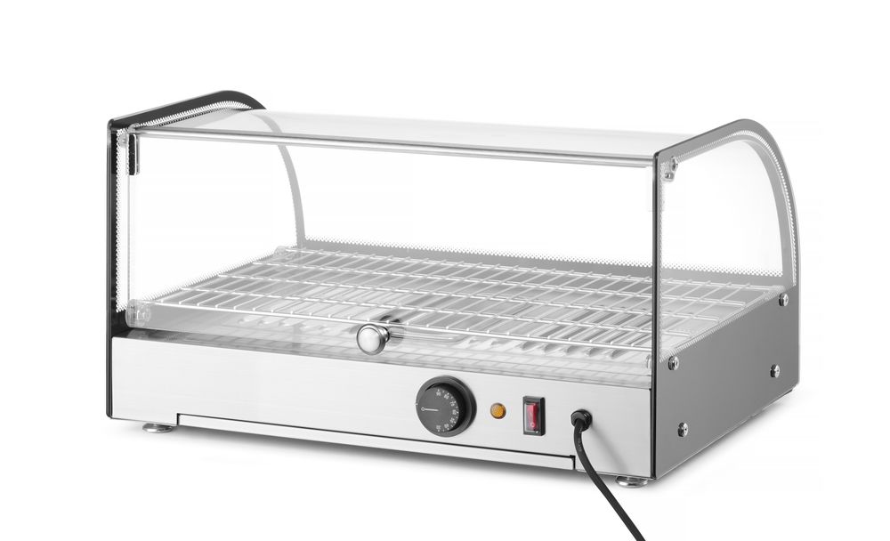 Vitrine de table chauffante, HENDI, un niveau, Noir, 220-240V/800W, 554x376x(H)311mm