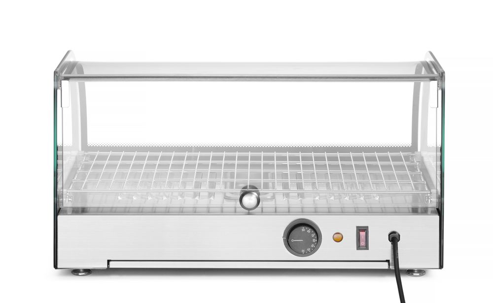 Vitrine de table chauffante, HENDI, un niveau, Noir, 220-240V/800W, 554x376x(H)311mm