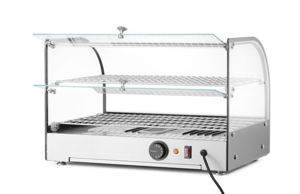 Opzet warmhoudvitrine tweelaags