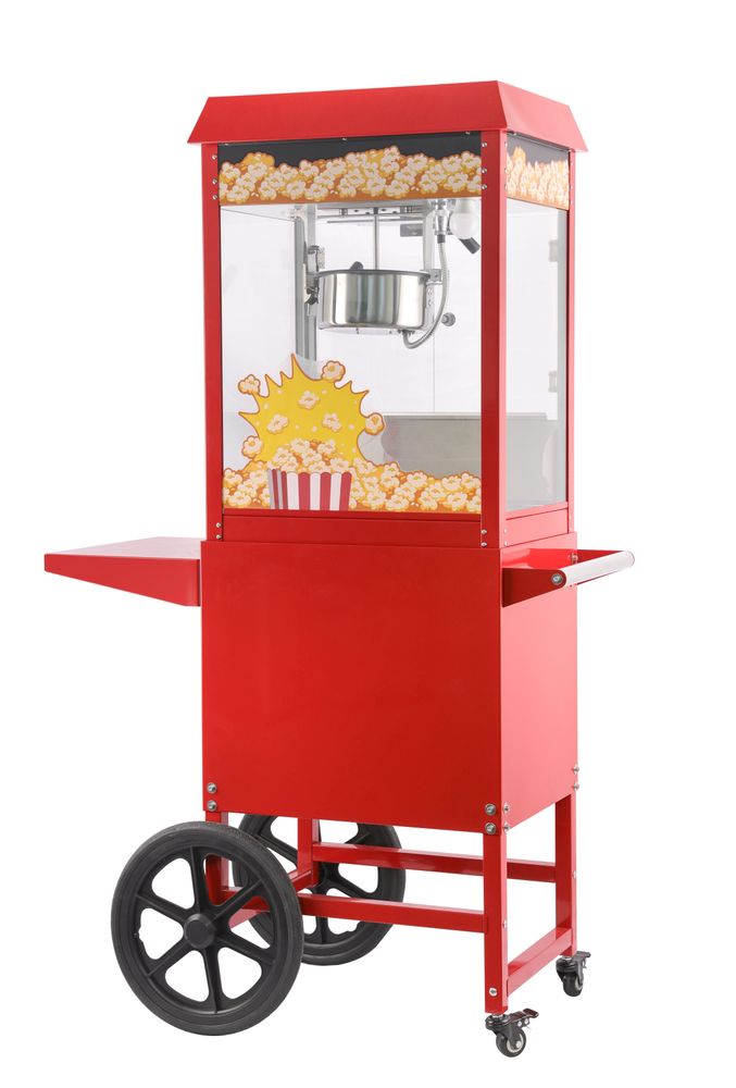 Popcornmachine met kar