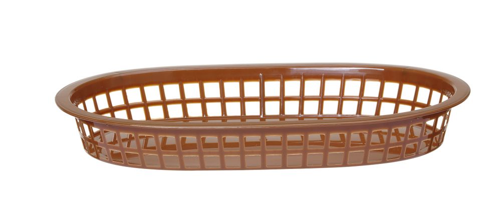 Bread basket, oval, HENDI, Brown, 6 pcs., 275x175x(H)38mm