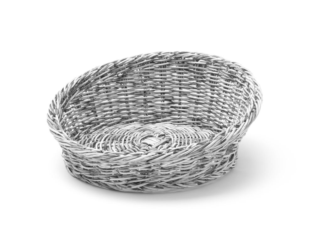 Bakery basket angled round, HENDI, Light grey, ø310x(H)120mm