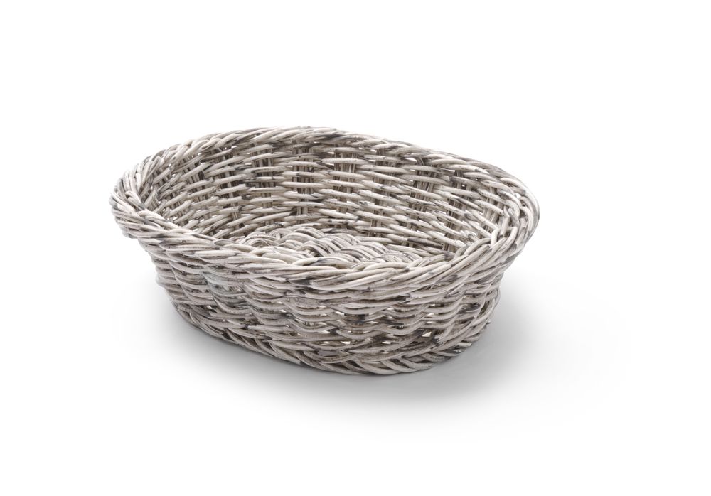 Bakery basket oval, HENDI, Light grey, 250x190x(H)65mm