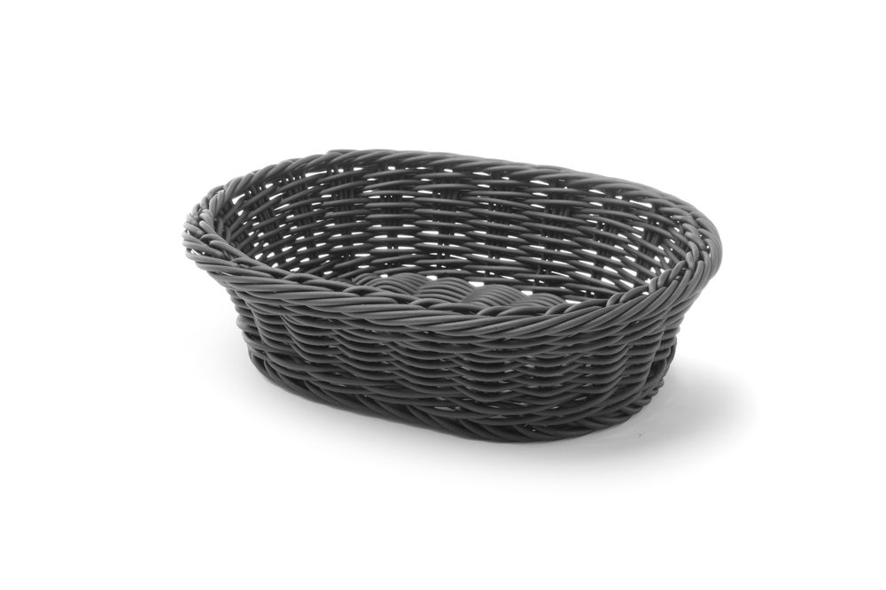 Bakery basket oval, HENDI, Black, 250x190x(H)65mm