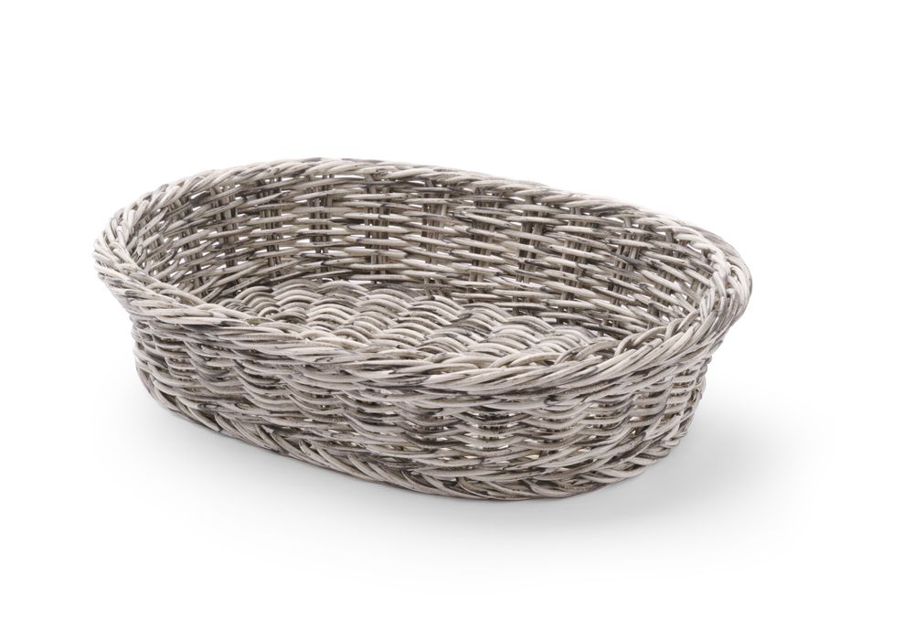 Bakery basket oval, HENDI, Light grey, 320x230x(H)70mm