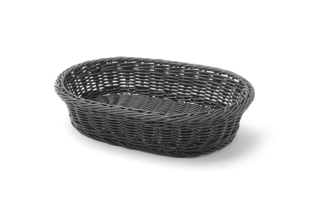 Bakery basket oval, HENDI, Black, 320x230x(H)70mm