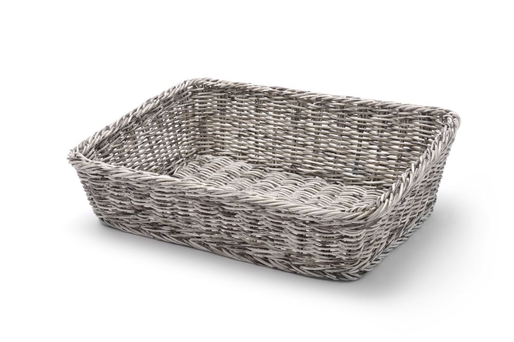 Bakery basket angled, HENDI, Light grey, 400x300x(H)120mm