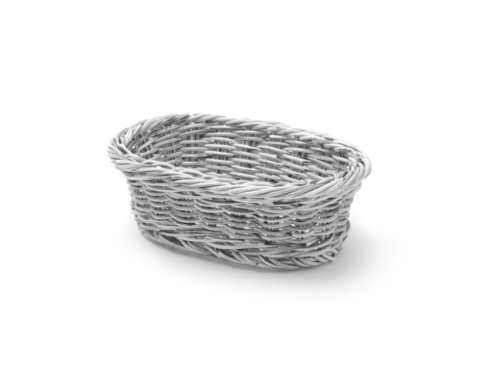 Bakery basket oval, HENDI, Light grey, 190x120x(H)60mm