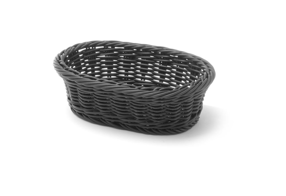 Bakery basket oval, HENDI, Black, 190x120x(H)60mm