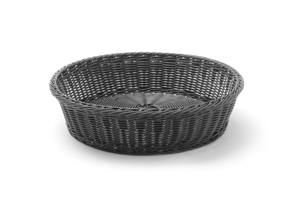 Bread basket round, HENDI, Black, ø400x(H)90mm