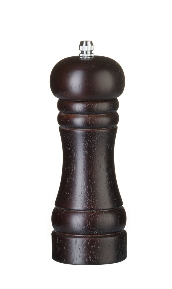 Dřevěný mlýnek na pepř, HENDI, Tmavé dřevo, ø57x(H)165mm