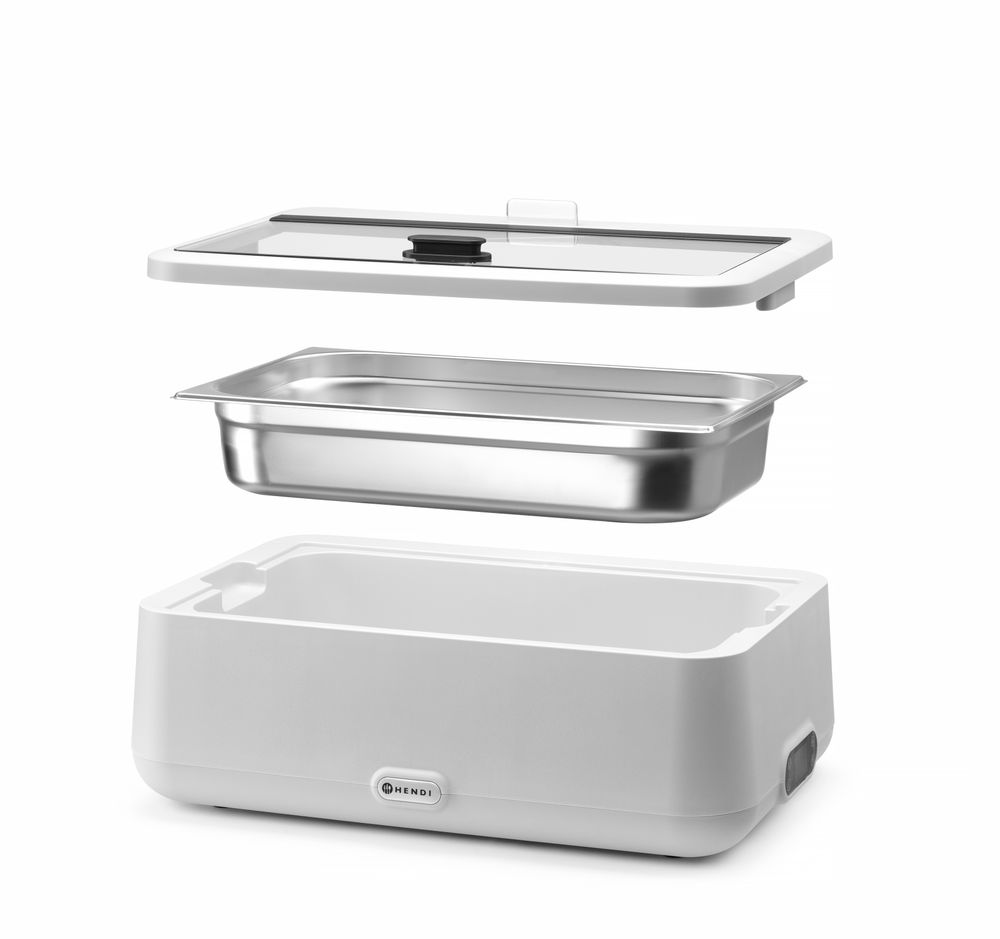 Chafing dish HENDI UNIQ, HENDI, Blanc, 220-240V/700W, 607x402x(H)245mm
