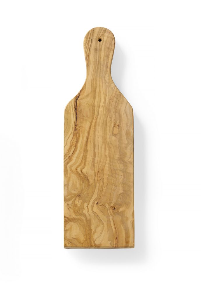 Servírovací prkénko z olivového dřeva s rukojetí, HENDI, 350x120x(H)18mm