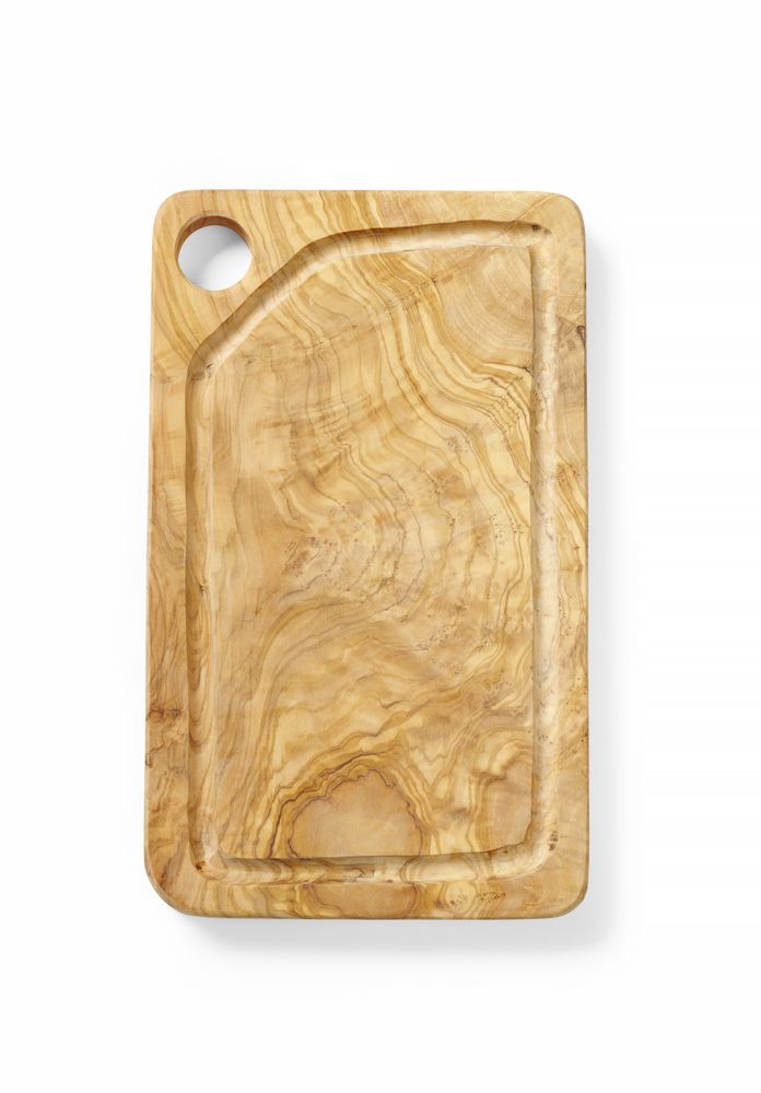 Planche à servir en bois d'olivier, HENDI, 335x205x(H)25mm