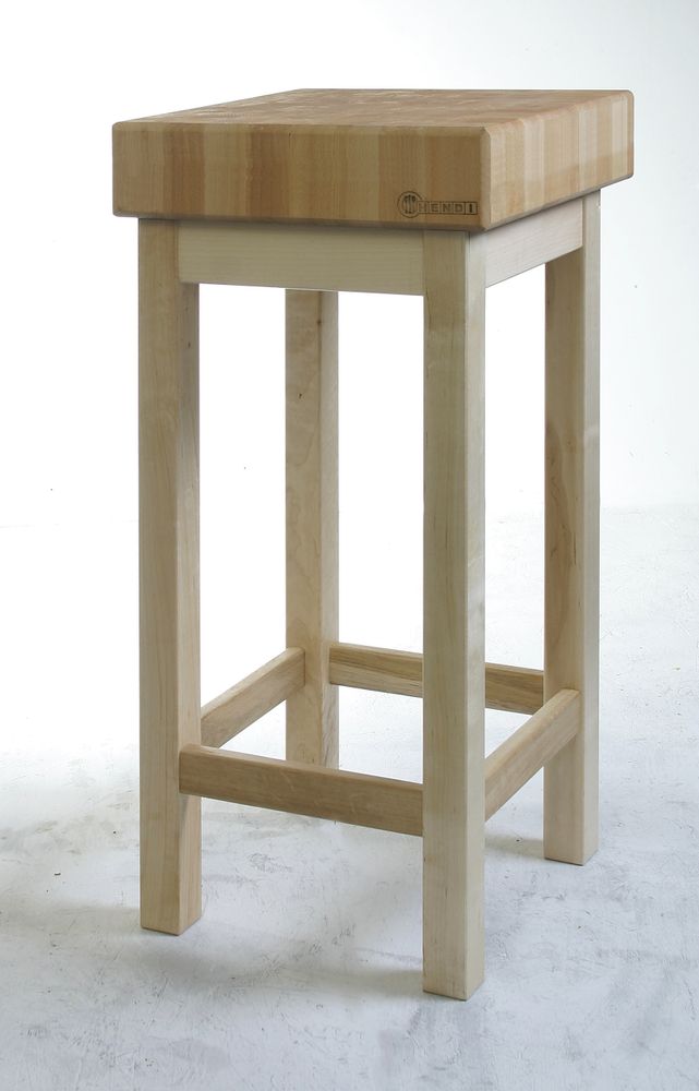 Wooden butcher block with base, HENDI, 400x400x(H)150mm